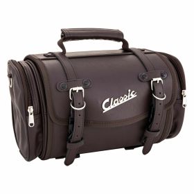 Borsa SIP Classico piccolo in ecopelle marrone scuro con serratura