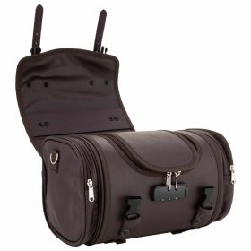 Borsa SIP Classico piccolo in ecopelle marrone scuro con serratura