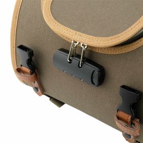 Borsa SIP Classico piccolo in canvas verde oliva 10 l con serratura