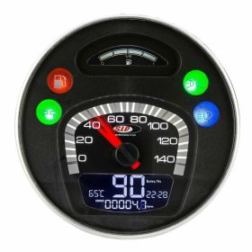 SIP 2.0 Digital/Analog Tachometer/Geschwindigkeitmesser 14.000 U/min Schwarz 24 Funktionen