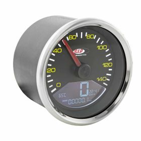 Performance SIP Tachometer 140 km/h 14.000 U/min Digital/Analog Stahl 20 Funktionen