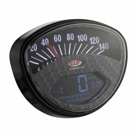 SIP 2.0 Drehzahlmesser/Geschwindigkeitsmesser 140 km/h Carbon-Effekt 20 Funktionen