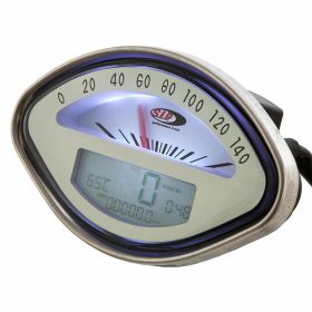 SIP 2.0 Digital/Analog Tachometer/Geschwindigkeitsmesser Beige LCD 20 Funktionen 140 km/h