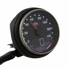 SIP 2.0 Tachometer/Geschwindigkeitmesser 70mm Schwarz Stahl 0-12.000 U/min Analog/Digital