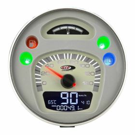 SIP 2.0 Digital/Analog Tachometer/Odometer 140 km/h Beige Stahl 24 Funktionen