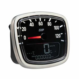 SIP Drehzahlmesser 2.0 Tachometer Digital/Analog 120 km/h 12.000 U/min Schwarzes LCD