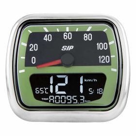 SIP Drehzahlmesser 2.0 Digital/Analog Tachometer Grün/Schwarz 20 Funktionen 120 km/h