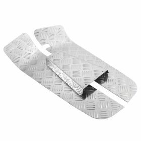 Pedane SIP Mandorlate in Alluminio Argento Superficie Riffel 3 Parti