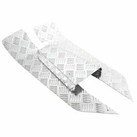 Pedane SIP in alluminio argento anodizzato superficie Quartetto Riffel 3 parti