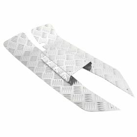 Kit SIP Pedane Alluminio Argento Anodizzato Superficie Riffel 3 Parti