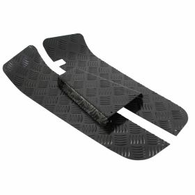 Pedane SIP Mandorlate in alluminio laccato nero superficie Riffel 3 parti