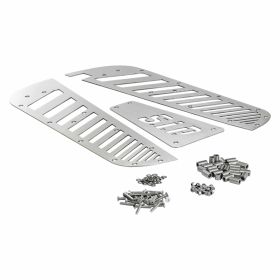 Pedana SIP Style in acciaio inox spazzolato argento con materiale per montaggio