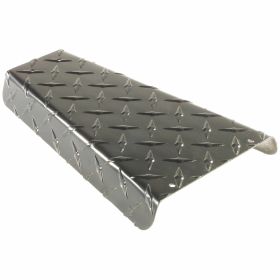Tappetino Centrale in Alluminio Argento Anodizzato con Superficie Diamantata