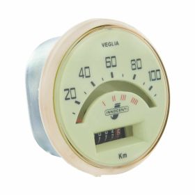 Grüner runder Tachometer schwarze Ziffern 2,7 mm Schraubverbindung