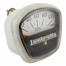 Tachometer 100 km/h schwarz/weiß Zifferblatt schwarze Zahlen 2,7 mm geschraubtes Kabel