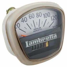 Geschwindigkeitmesser 120 km/h schwarz-weiße Ziffernblatt Schraubenkabel 2,7 mm