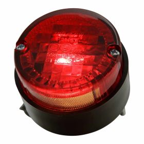 SIP Rear Light Rund Red Glass 60 mm BAY15d with bulbs E1 approved