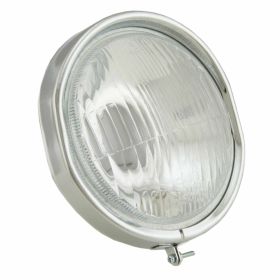 ELMA 143075 Round Headlight 115 mm Glass BA20d Ba15s without Bulbs DGM Approved
