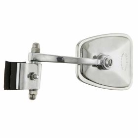 SIP Left Mirror HALCYON CLAMP ON 100 mm in polished steel/aluminum