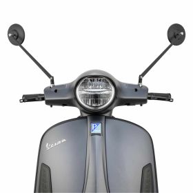 Specchietto SIP Pordoi in alluminio CNC nero 100 mm omologazione europea