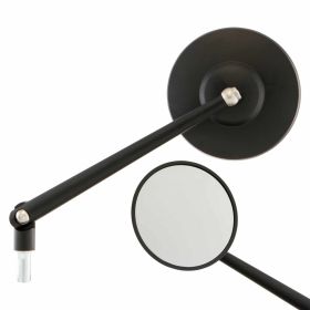 Specchietto SIP in alluminio CNC nero opaco 100 mm omologazione europea