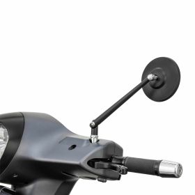 Specchietto SIP in alluminio CNC nero opaco 100 mm omologazione europea