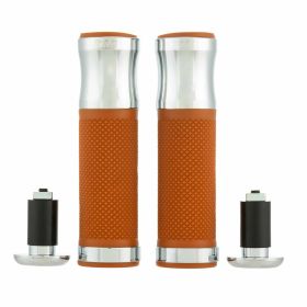 SIP Manches 24/24 mm en aluminium chromé marron RAL 8023 avec ouverture terminale