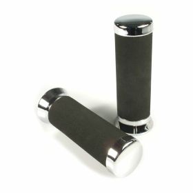 SIP grips 24 mm 130 mm long black foam chrome cap