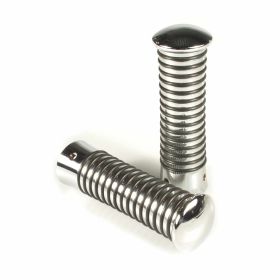 Poignées en métal SIP Chrome pour guidon de 24 mm longueur de 130 mm avec joint torique