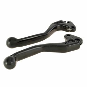 Ensemble de leviers d'embrayage/frein 145 mm en aluminium noir 2 pièces