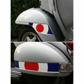 MOD Target SIP Blue/White/Red Sticker Kit for Hoods and Fenders 4 Parts
