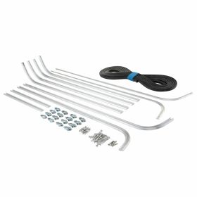 Set listelli pedana in alluminio e gomma inclusi pezzi terminali e kit rivetti