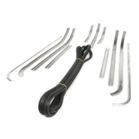 Set listelli pedana alluminio e gomma argento/nero con kit rivetti
