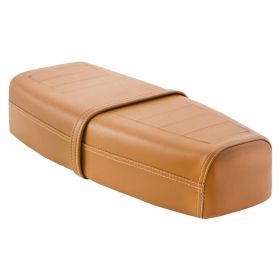 Siège DELTA marron RAL 8023 avec verrou à sangle et couture blanche
