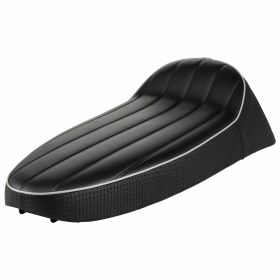 Siège matelassé noir Ancelotti MKII avec passepoil gris et emblème A.REJNA