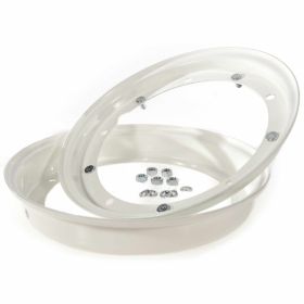 Shiny steel rim 10 PCD 5/220mm center hole 202mm open clearance
