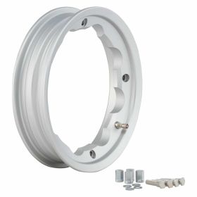 SIP Tubeless Rim 2.10x10 matte silver with valve and KBA 50164 approval