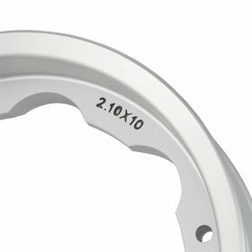 SIP Tubeless Rim 2.10x10 matte silver with valve and KBA 50164 approval