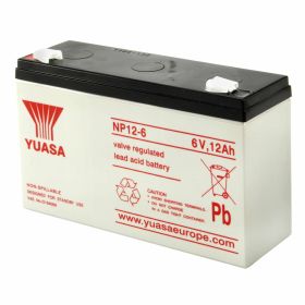 Batterie noire scellée et sans entretien YUASA 6V/12Ah