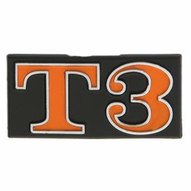 T3 Rückplatte 55x26 mm schwarz/orange mit 2-Pin-Montage