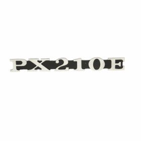 Plaque de capot gauche VESPTEC PX210E 157x18 mm Aluminium Noir/Blanc