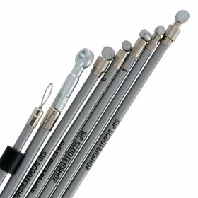 Kit cavi guaine SIP PERFORMANCE grigio per moto acciaio inox 5 funzioni