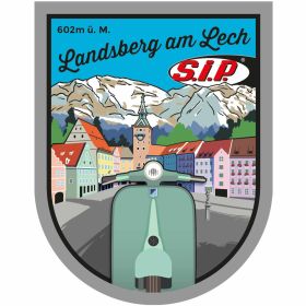 SIP Pass Landsberg Silver Sticker 70x55 mm for customization