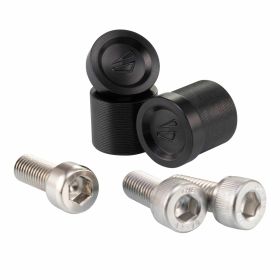 SIP Cover Mirror Hole CNC Aluminum Black Pair with Included M8 Screw