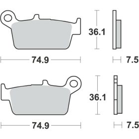 PLAQUETTES FREIN MOTO TRW MCB650