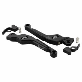 Adjustable Black CNC Aluminum Sport Levers Set for Vespa ABE Approved