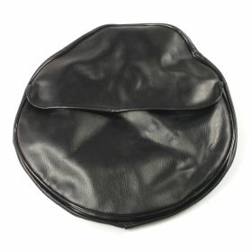 Schwarze Eco-Lederlenkradhülle für 3.50-10 Reifen mit Tasche