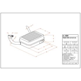 Système d'échappement complet Sito 0201 pour VESPA