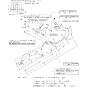 Silencieux complet Sito 0597 approuvé pour YAMAHA JOG R 50 AC