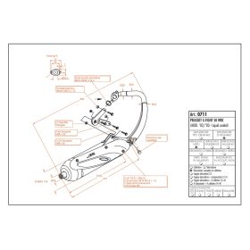 Silencieux complet Sito 0711 homologué pour PEUGEOT X-FIGHT 50 WRC LC